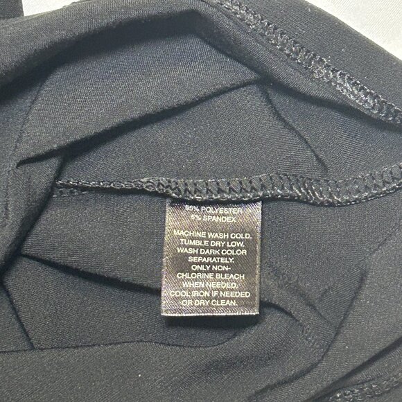 White House Black Market Tank Top Twist Knot Gold-Tone Buckle Sleeveless Black S - Picture 7 of 15